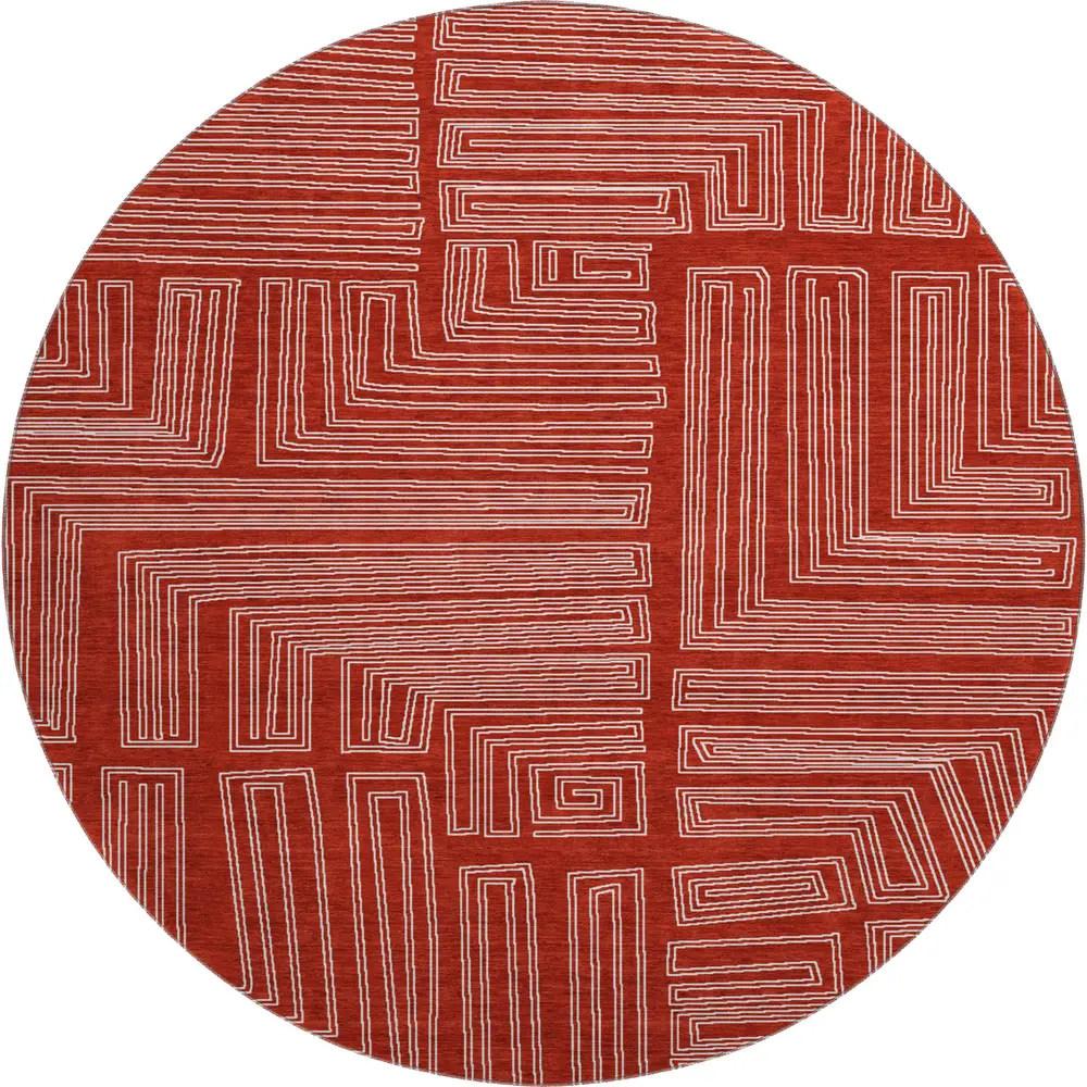 Mayfield AMF1045 Red 8' x 8' Rug