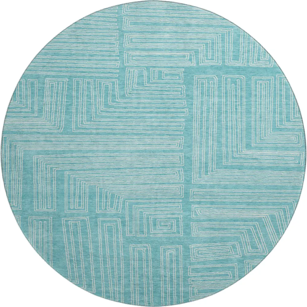 Mayfield AMF1045 Turquoise 8' x 8' Rug