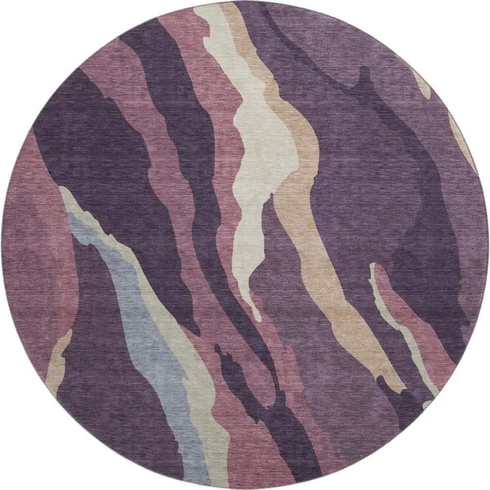 Mayfield AMF1047 Plum 8' x 8' Rug