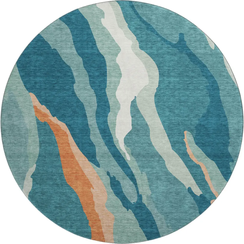 Mayfield AMF1047 Teal 8' x 8' Rug