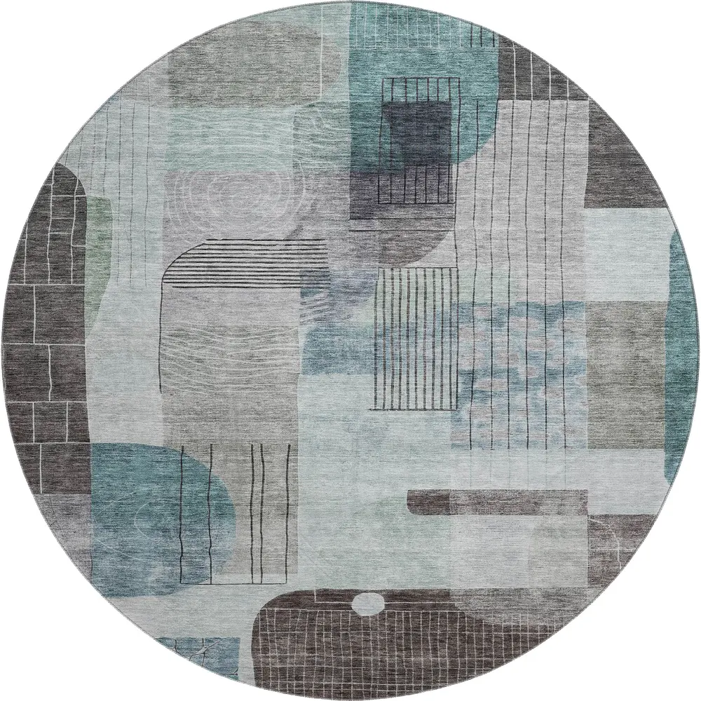 Mayfield AMF1116 Teal 8' x 8' Rug