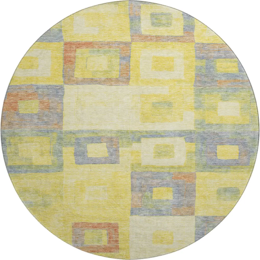 Mayfield AMF1142 Yellow 8' x 8' Rug
