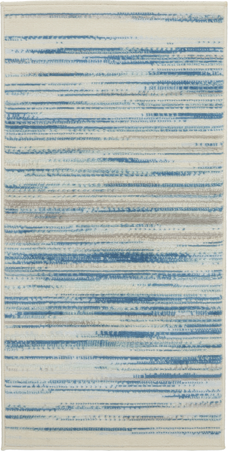 Nourison Jubilant 2' x 4' Blue Modern Indoor Rug