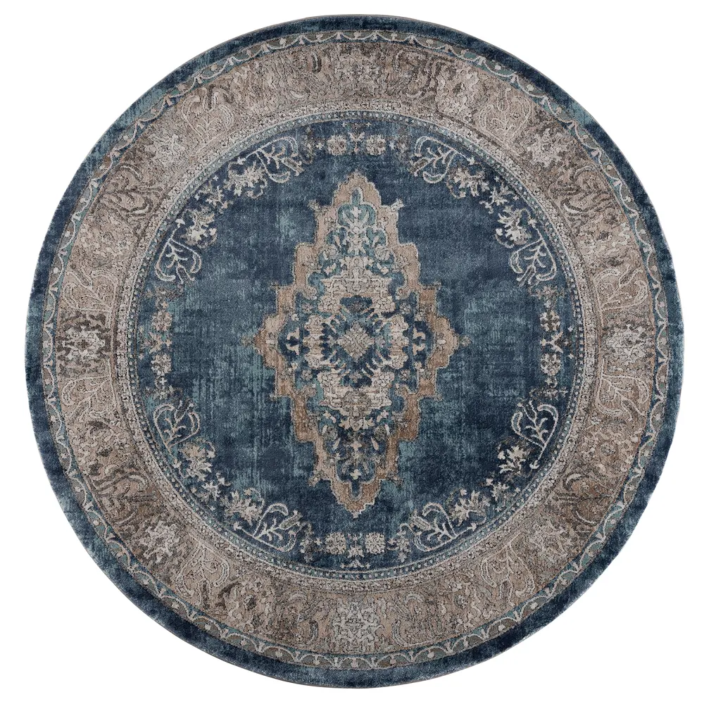 United Weavers Portsmouth Home Sky Blue Round Rug 7'11