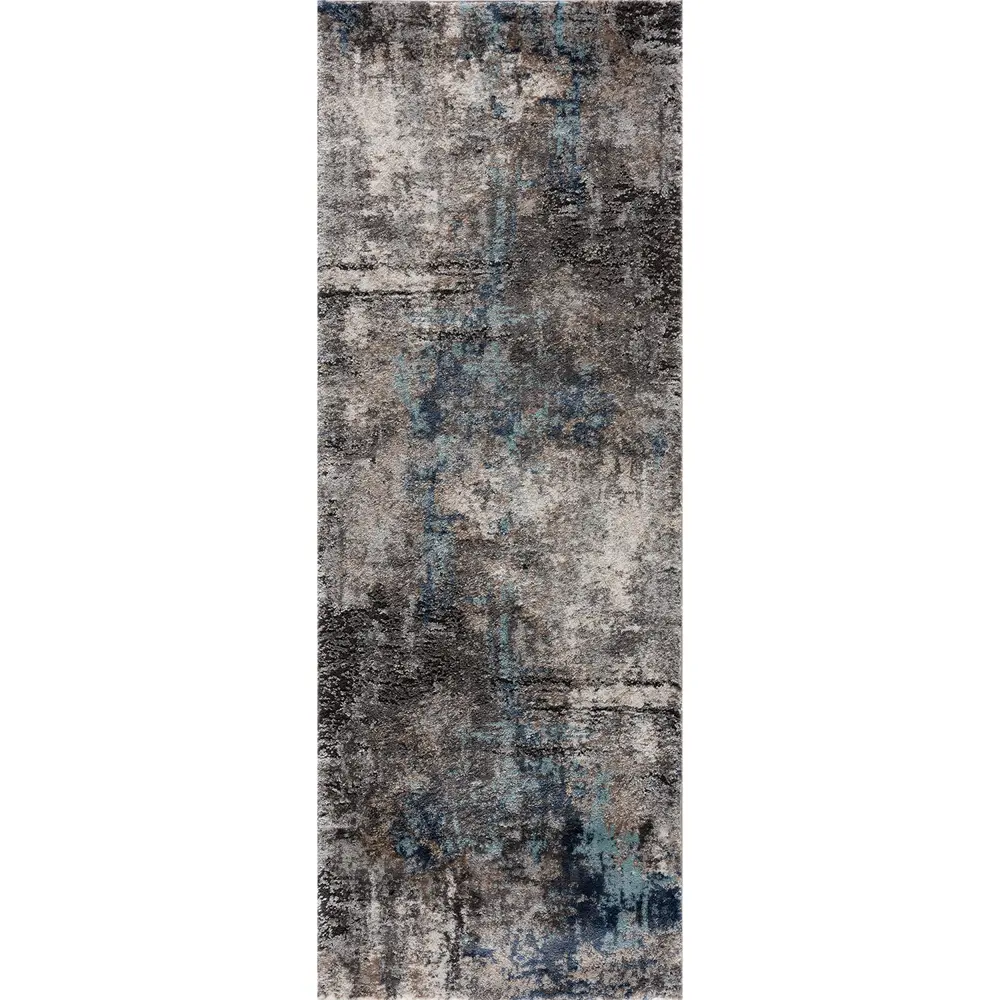 United Weavers Portsmouth Modern Fusion Blue Runner Rug 2'7