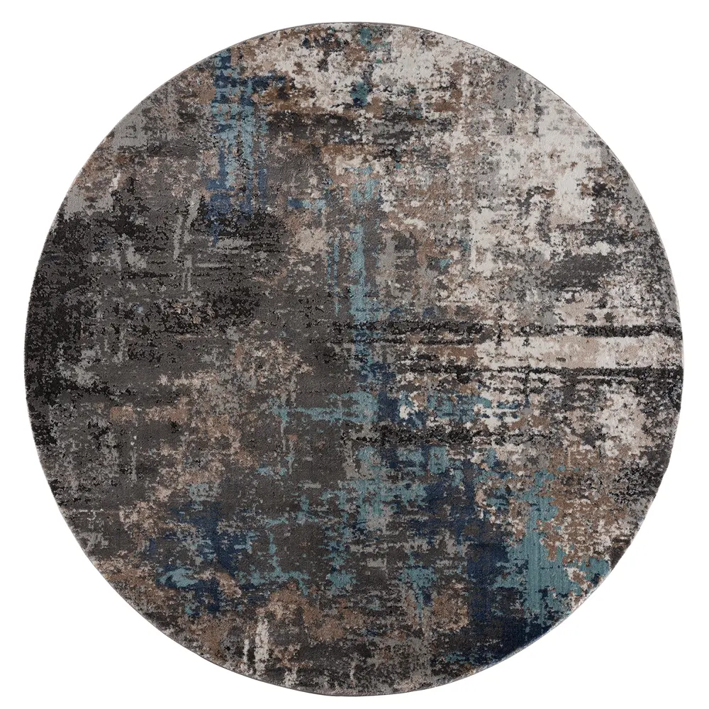 United Weavers Portsmouth Modern Fusion Blue Round Rug 7'11