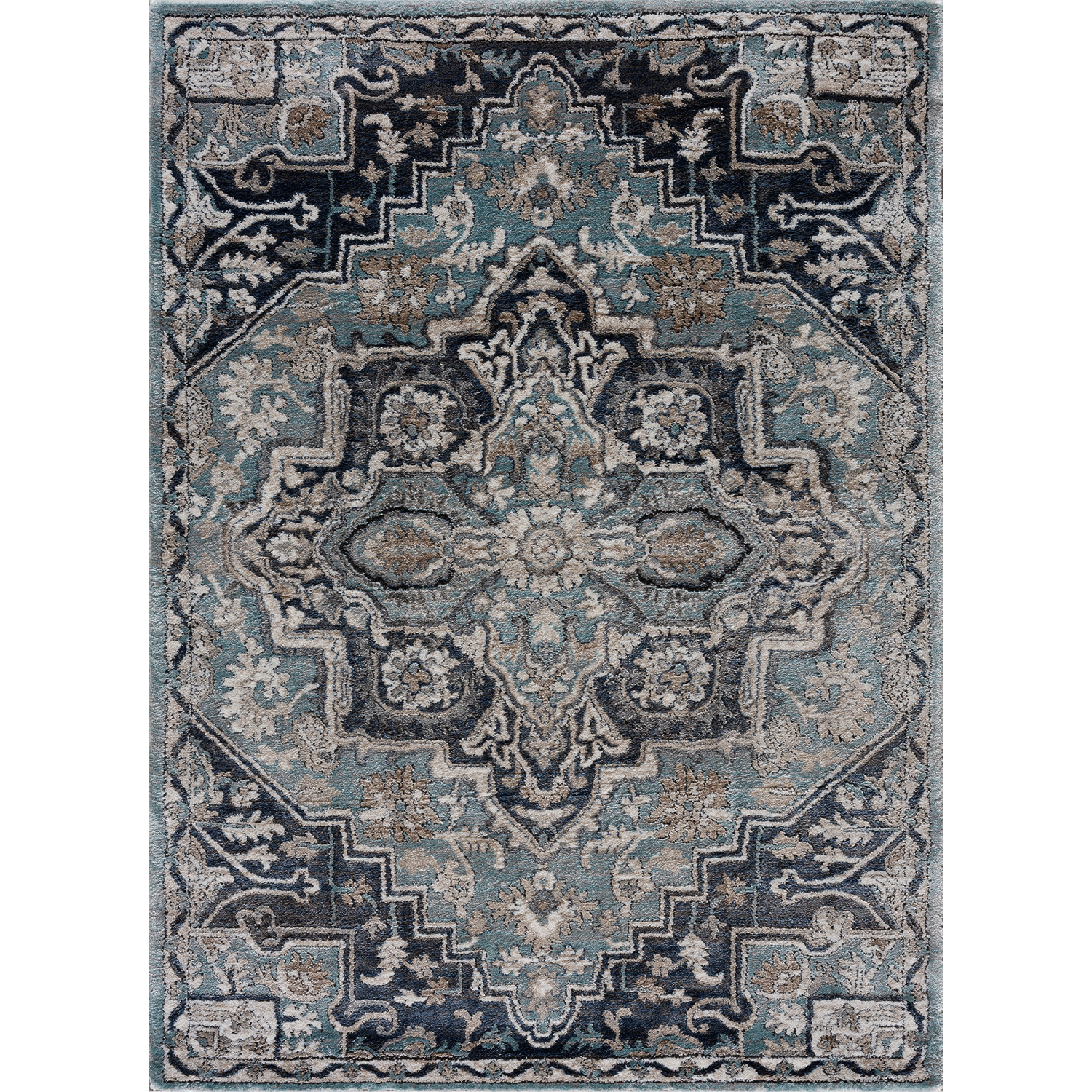 United Weavers Portsmouth Ancient Land  Blue Accent Rug 1'10