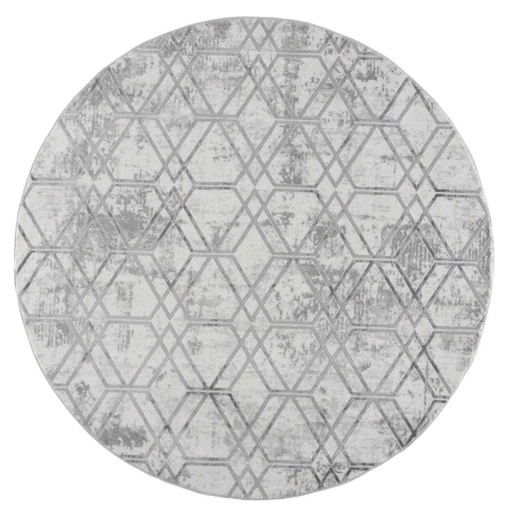 United Weavers Reserve Broadway Grey Round Rug 7'11