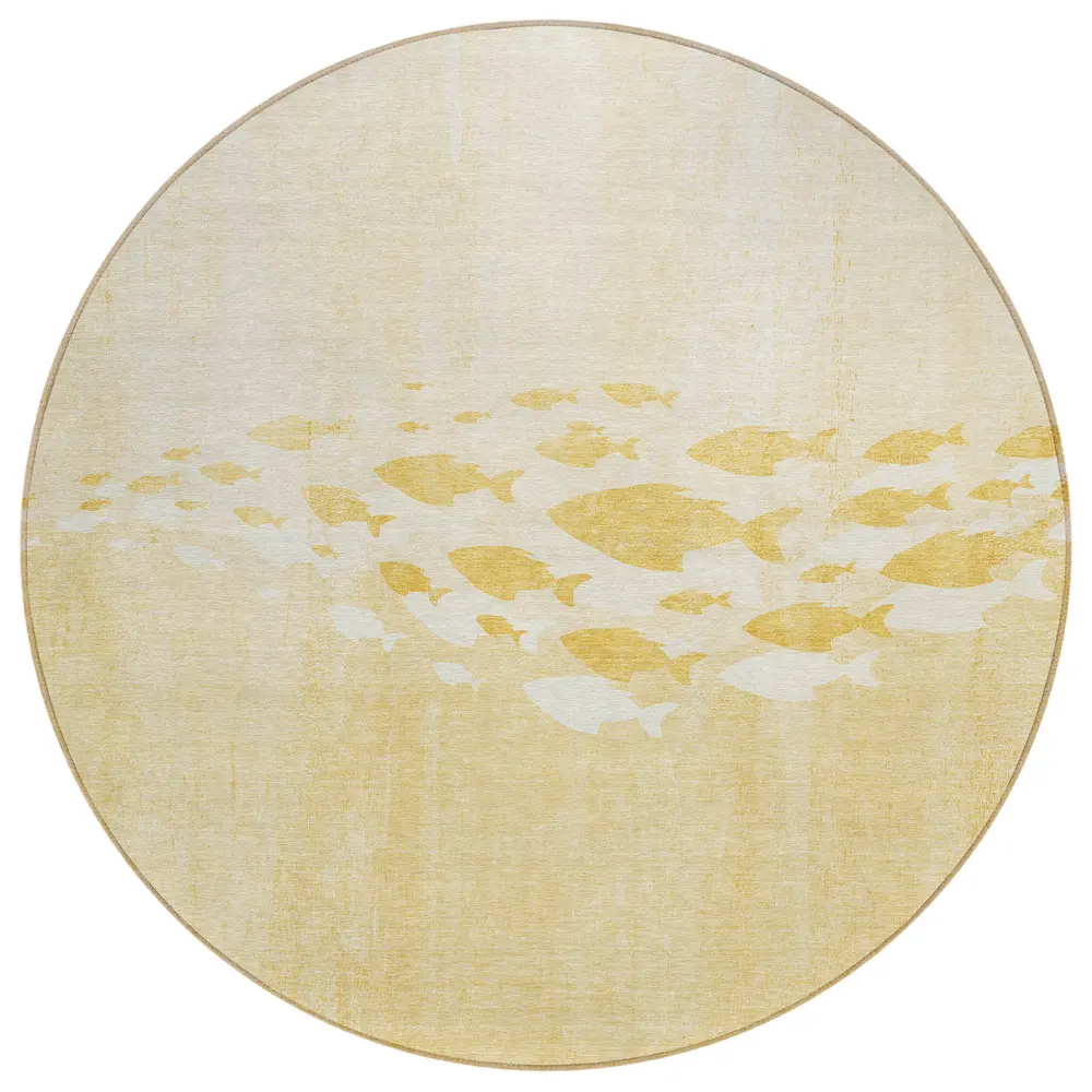 Chantille ACN627 Gold 8' x 8' Rug