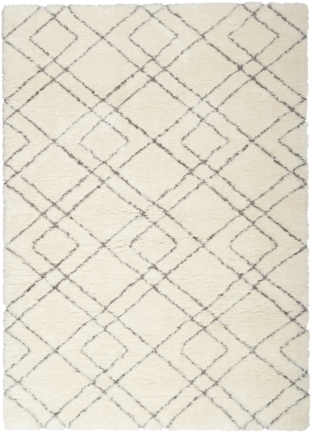 Nourison Luxurious Shag 4' x 6' Ivory Shag Indoor Rug