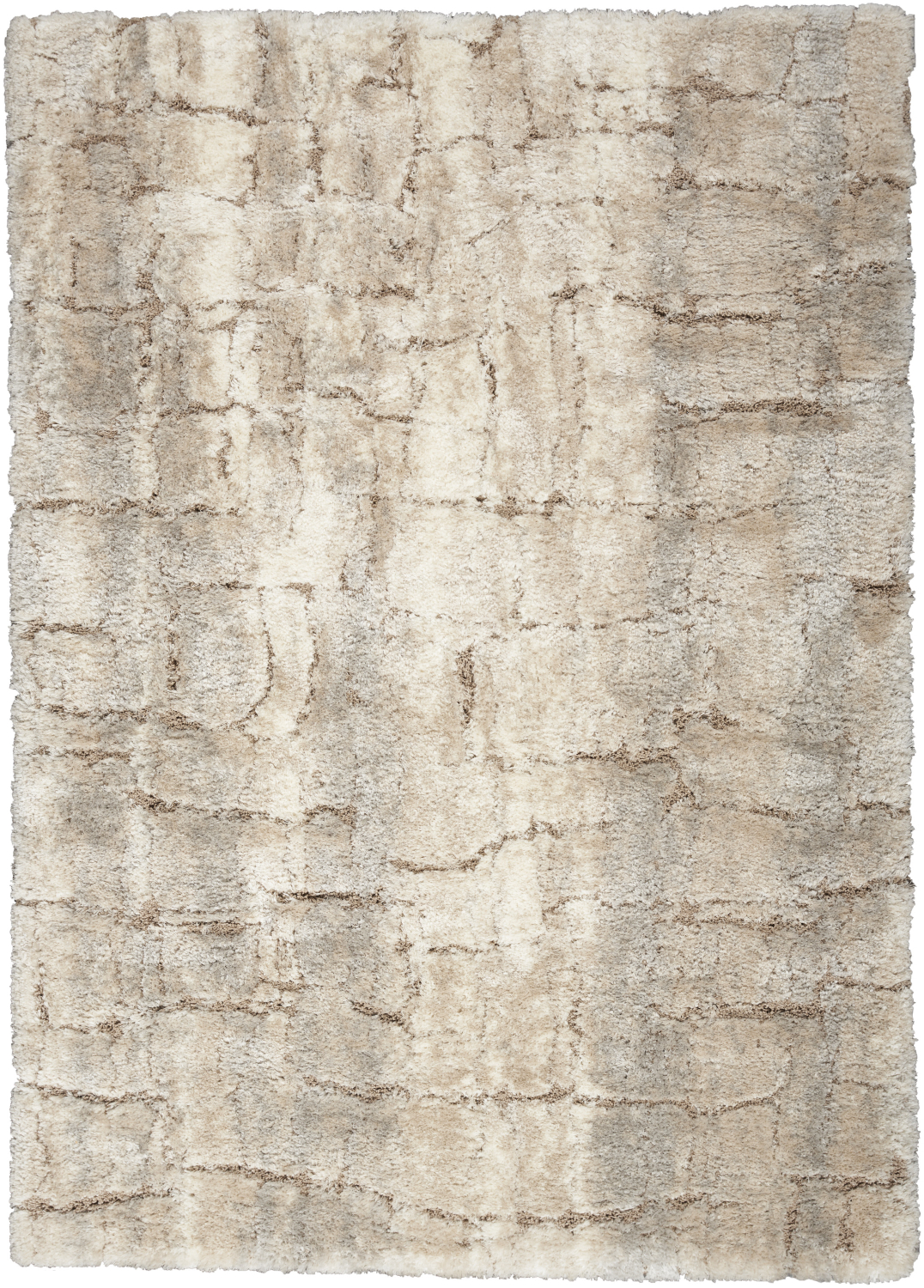 Nourison Luxurious Shag 4' x 6' Ivory Beige Shag Indoor Rug