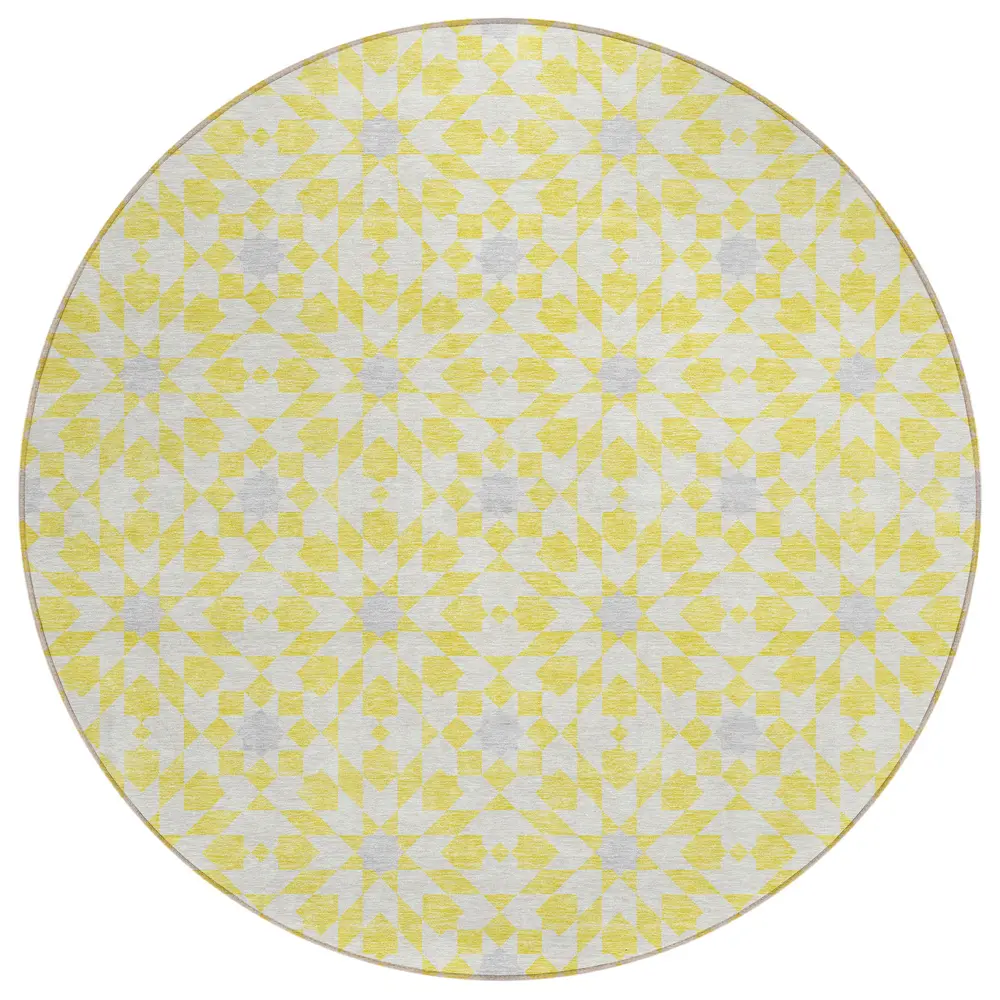 Chantille ACN734 Yellow 8' x 8' Rug