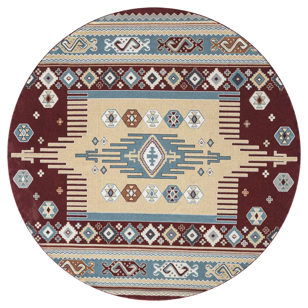 United Weavers Stratton Denali Burgundy Round Rug 7'11