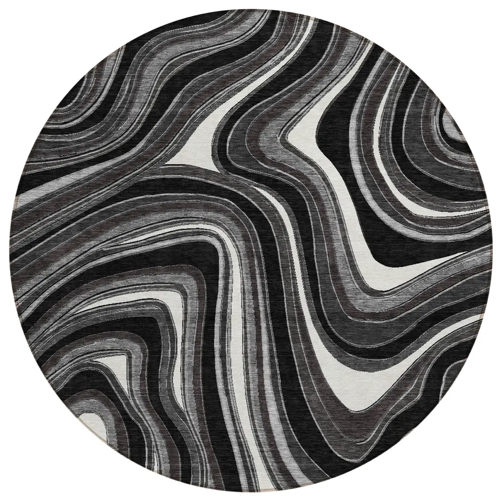 Chantille ACN756 Black 8' x 8' Rug