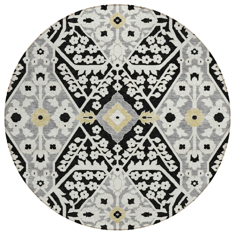 Chantille ACN863 Black 8' x 8' Rug