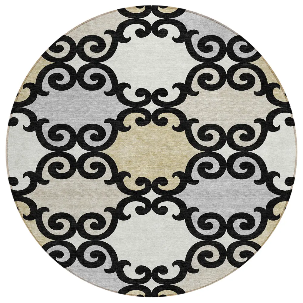 Chantille ACN883 Black 8' x 8' Rug