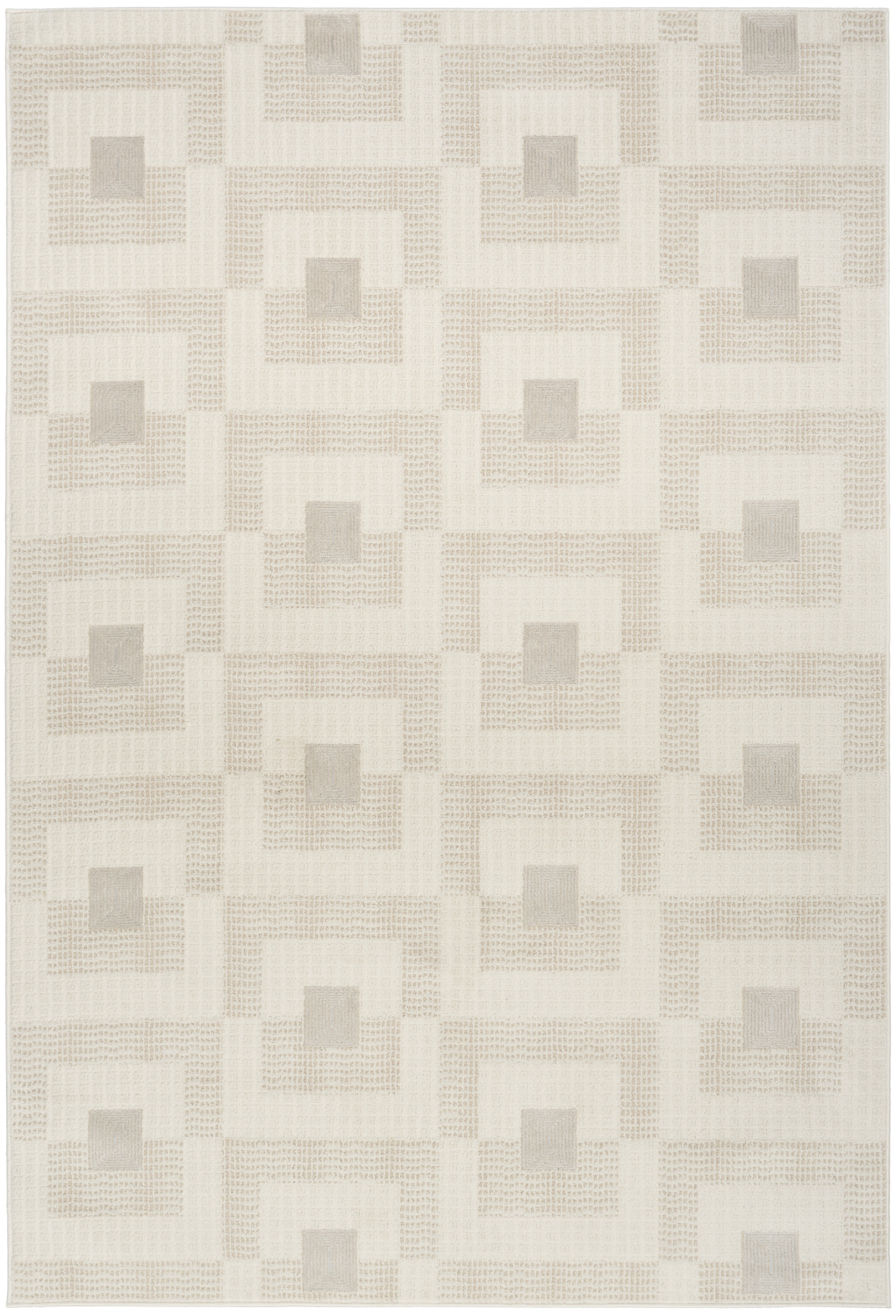 Nourison Nordic 4' x 6' Ivory Beige Modern Indoor Rug