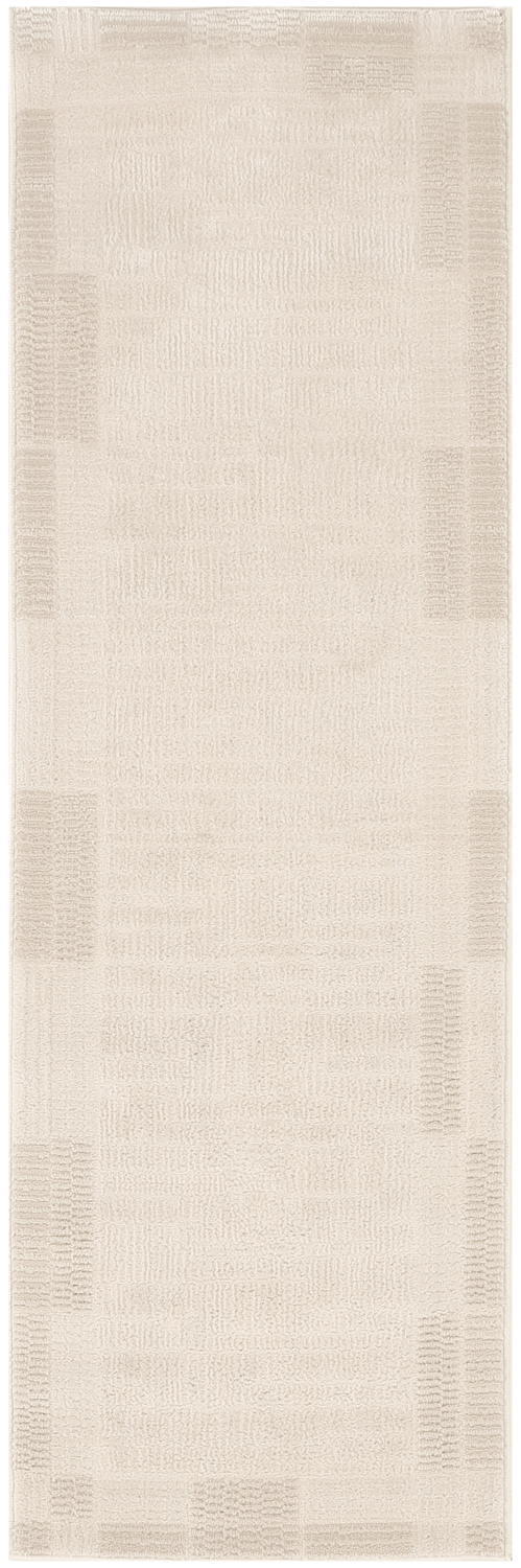 Nourison Nordic 2' x 6' Ivory Grey Modern Indoor Rug