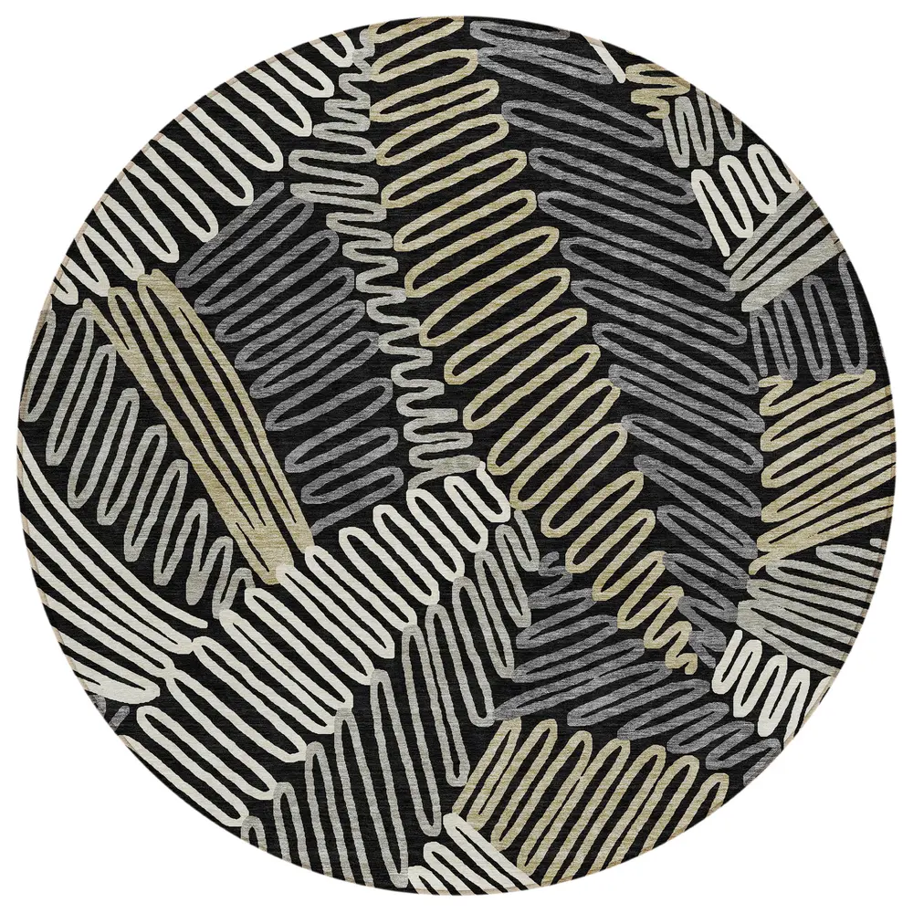 Chantille ACN904 Black 8' x 8' Rug