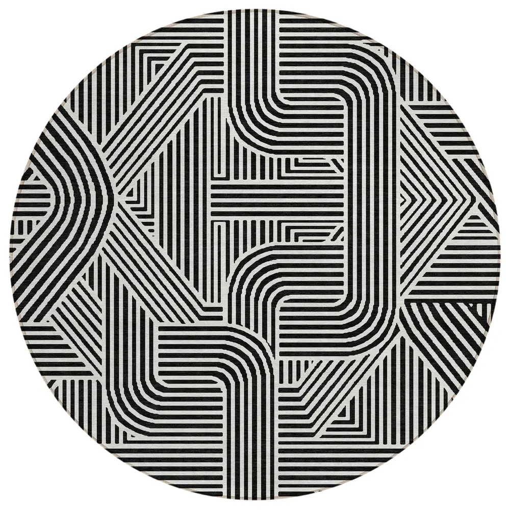 Chantille ACN917 Black 8' x 8' Rug