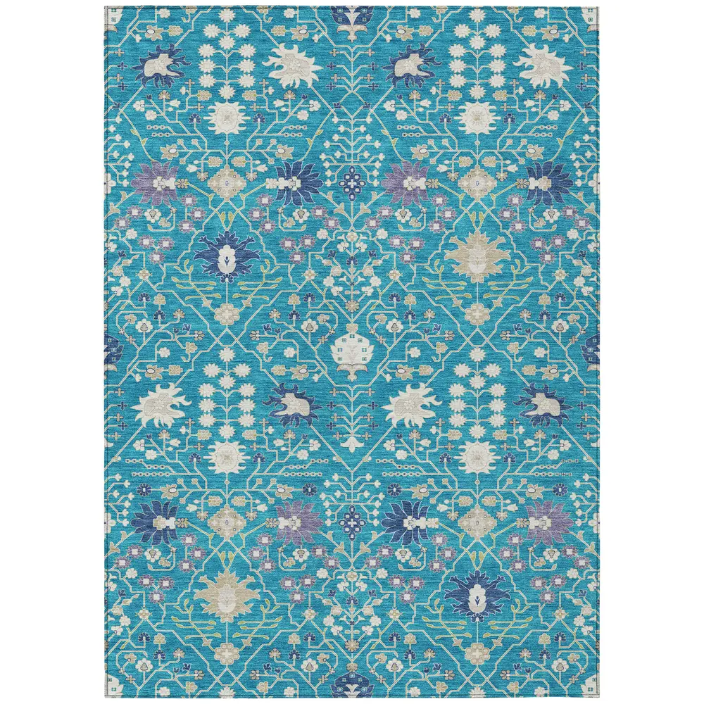 Chantille ACN1009 Teal 5' x 7'6