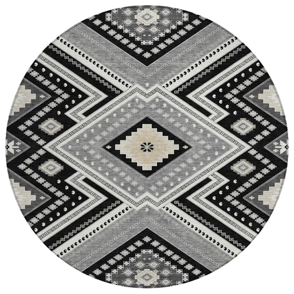 Chantille ACN1010 Black 8' x 8' Rug