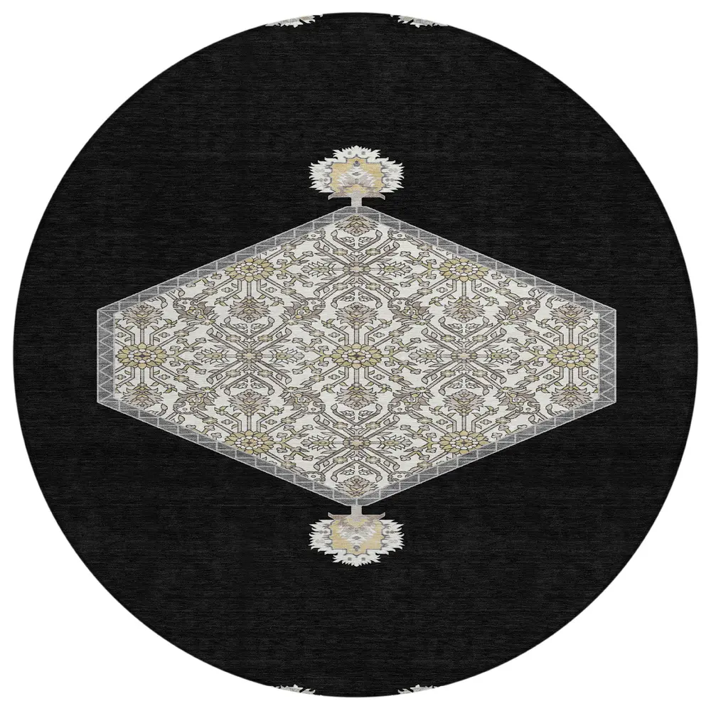 Chantille ACN1011 Black 8' x 8' Rug