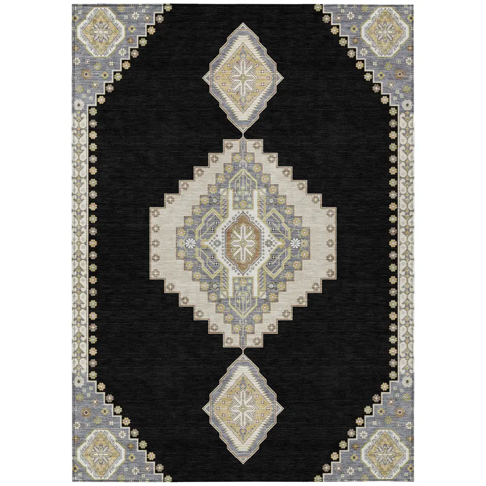 Chantille ACN1014 Black 3' x 5' Rug