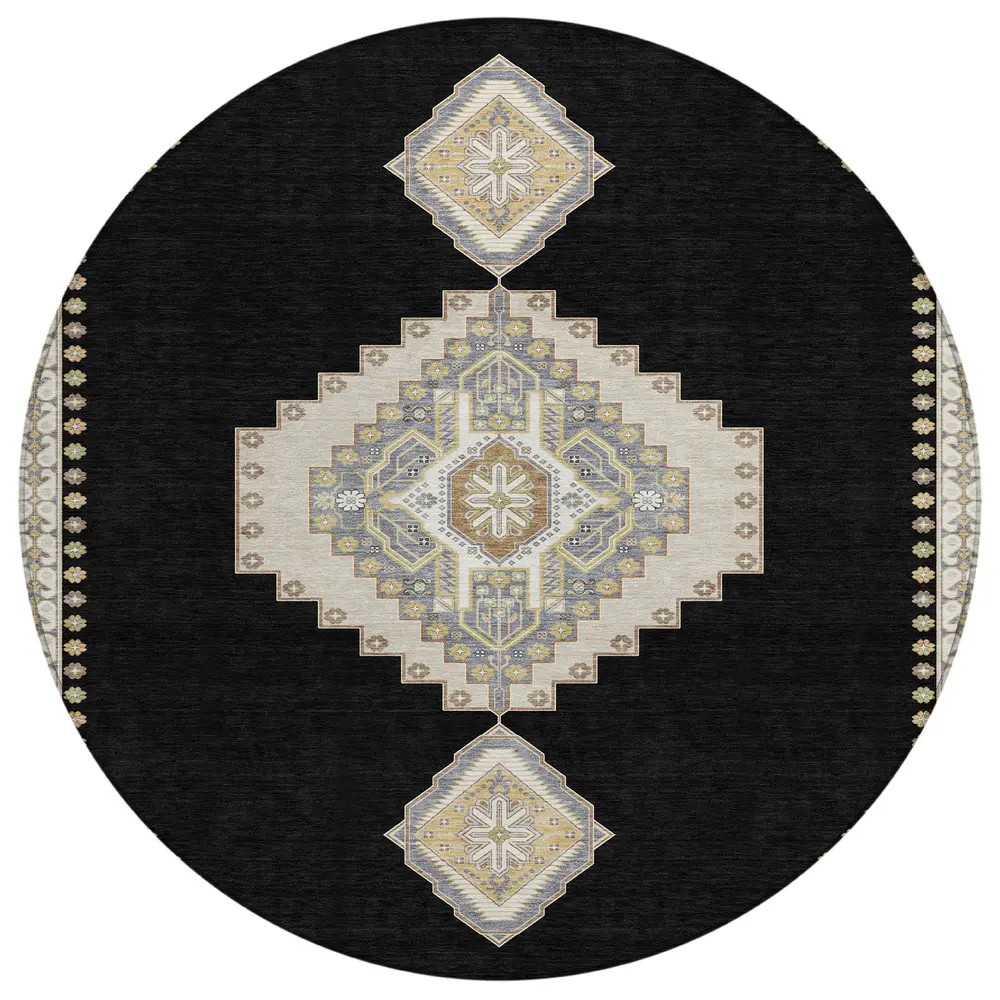 Chantille ACN1014 Black 8' x 8' Rug