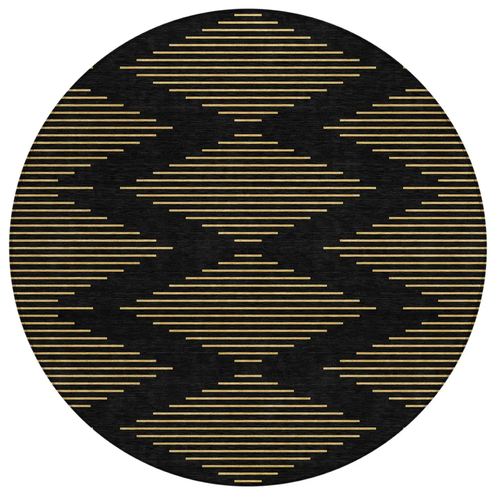 Chantille ACN1017 Black 8' x 8' Rug