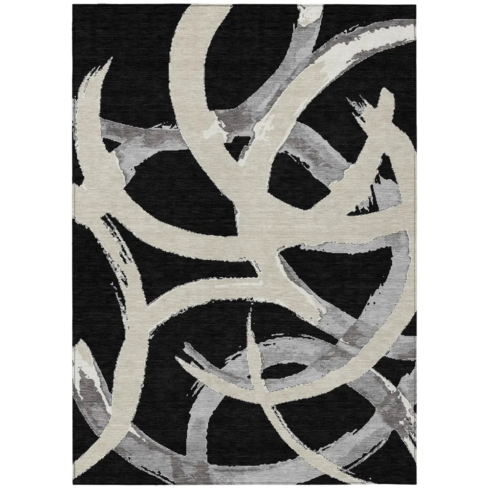 Chantille ACN1022 Black 3' x 5' Rug