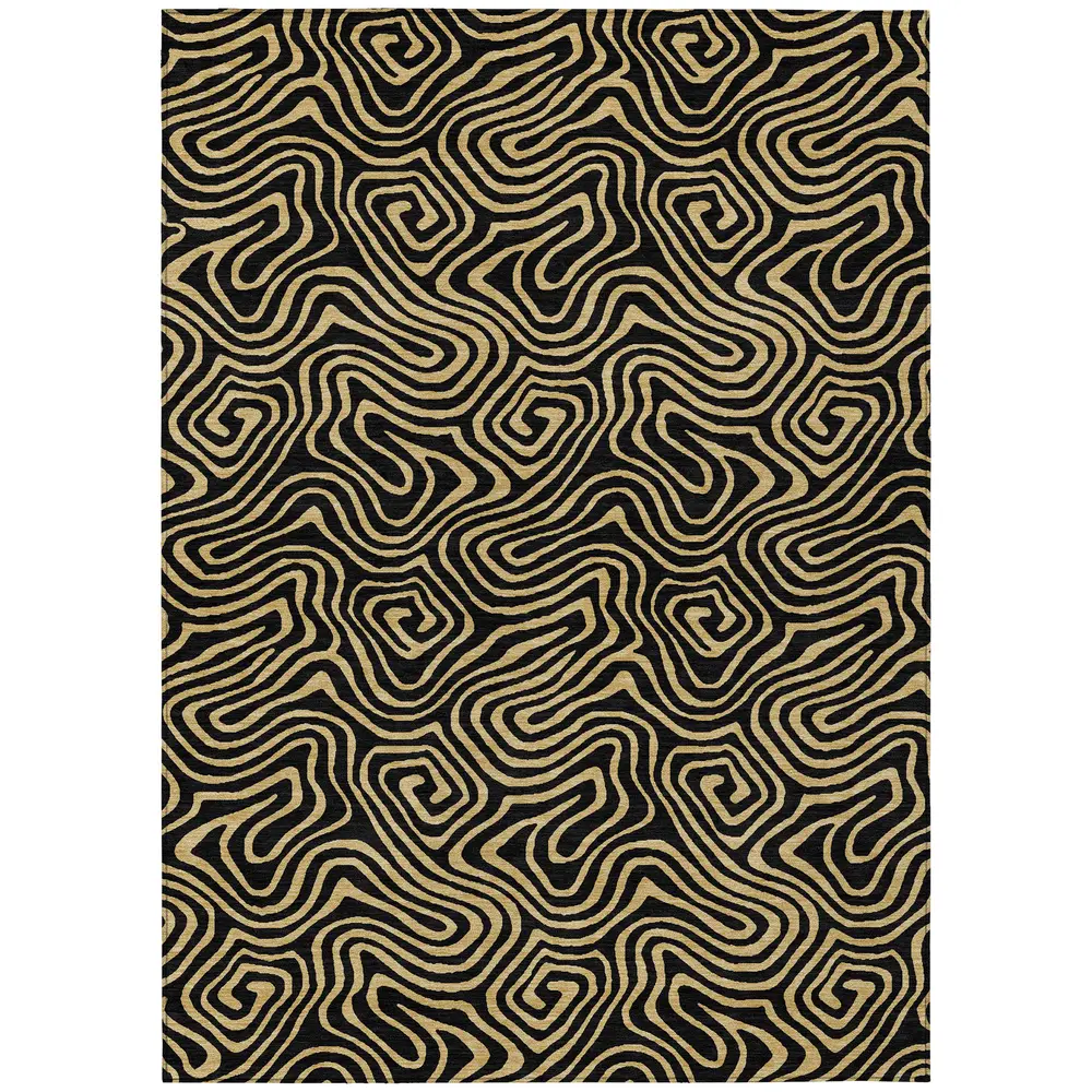Chantille ACN1031 Black 3' x 5' Rug