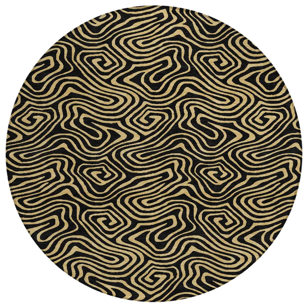 Chantille ACN1031 Black 8' x 8' Rug