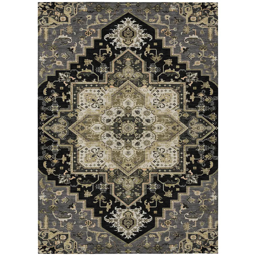 Chantille ACN1036 Black 5' x 7'6