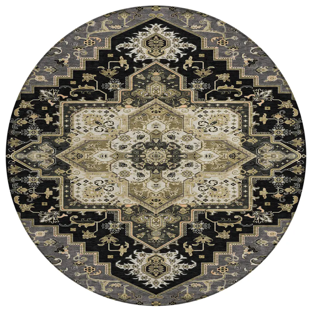 Chantille ACN1036 Black 8' x 8' Rug
