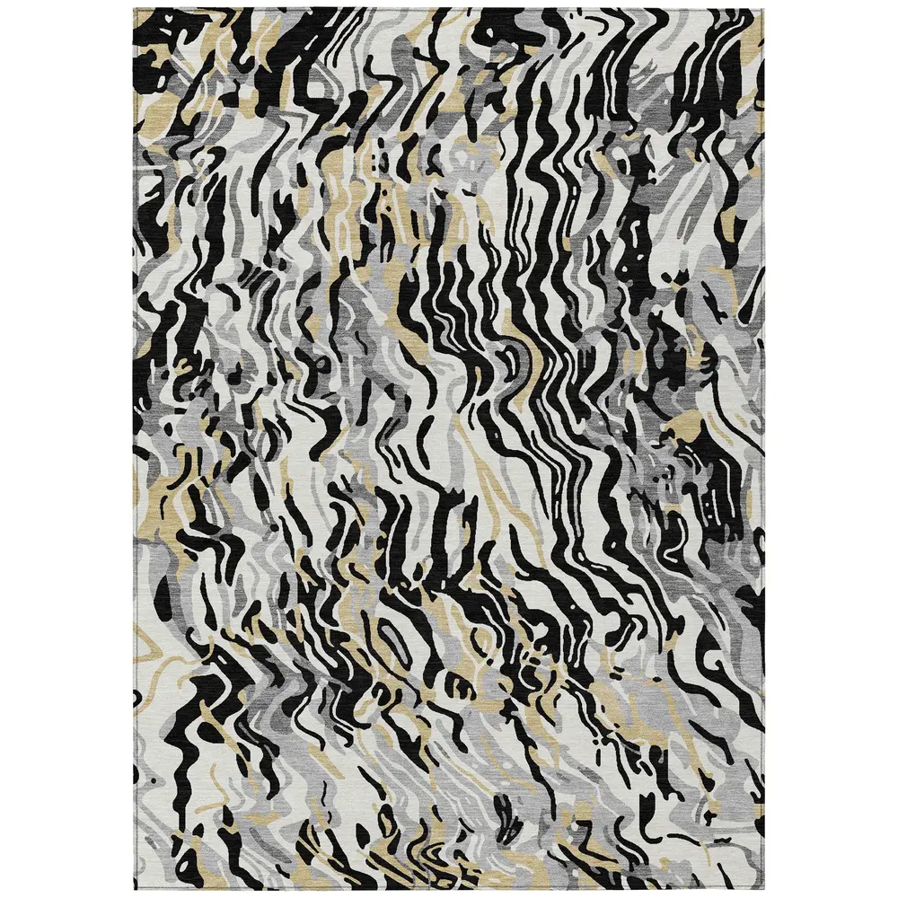 Chantille ACN1038 Black 5' x 7'6