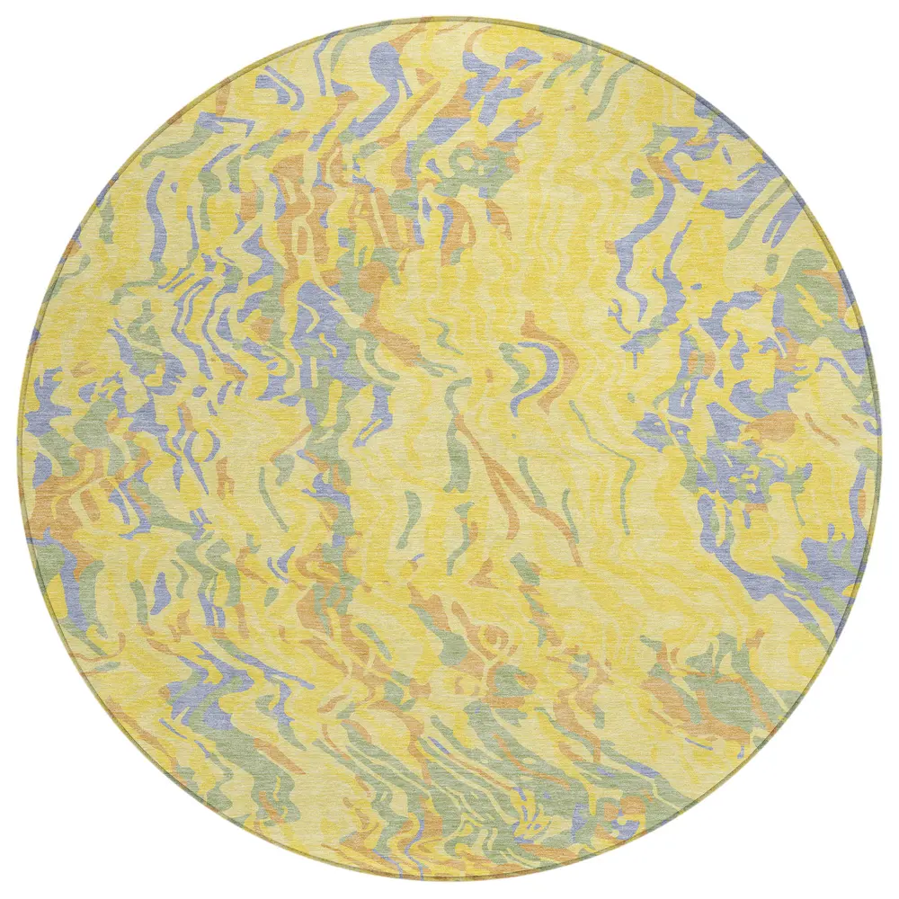 Chantille ACN1038 Yellow 8' x 8' Rug