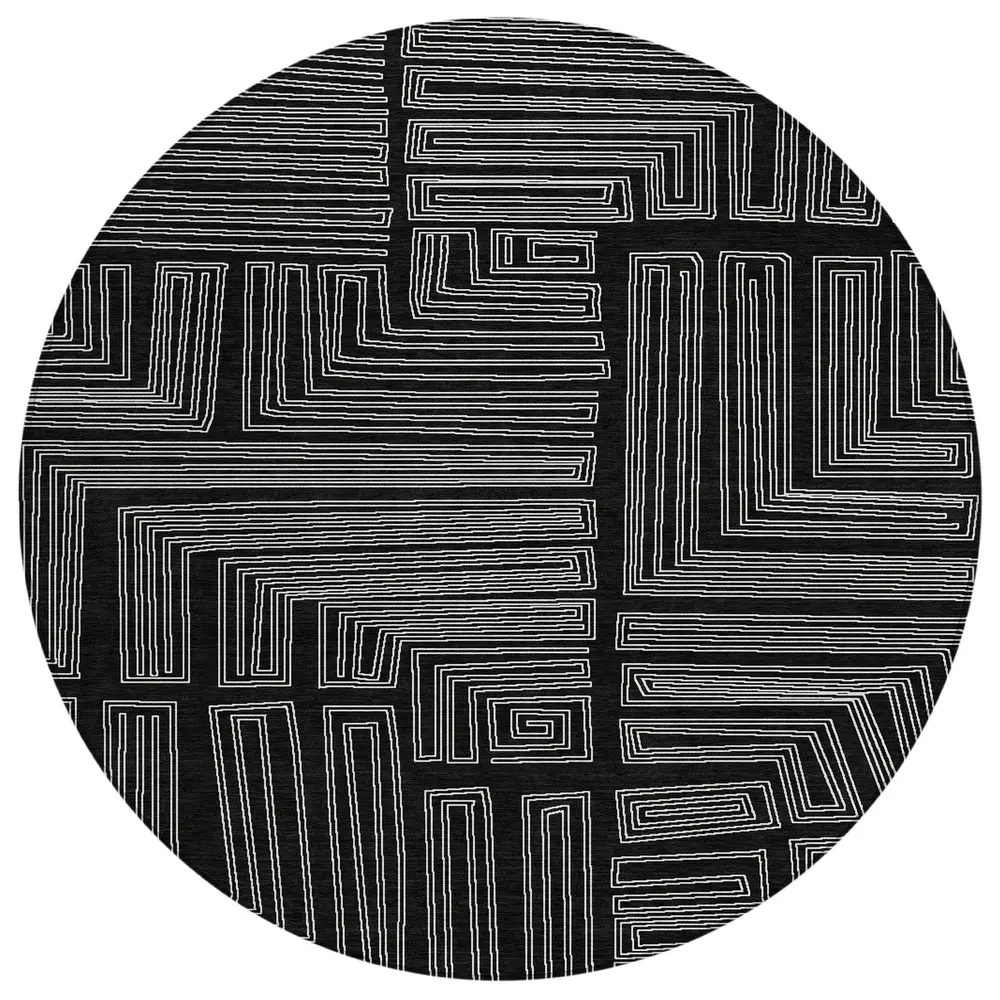 Chantille ACN1045 Black 8' x 8' Rug