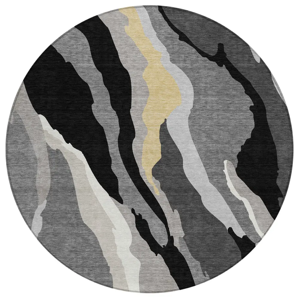 Chantille ACN1047 Black 8' x 8' Rug