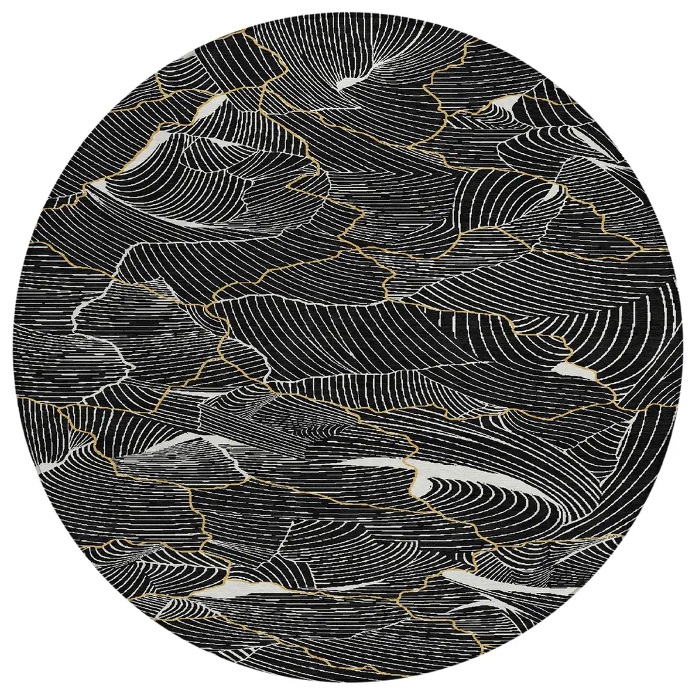 Chantille ACN1048 Black 8' x 8' Rug