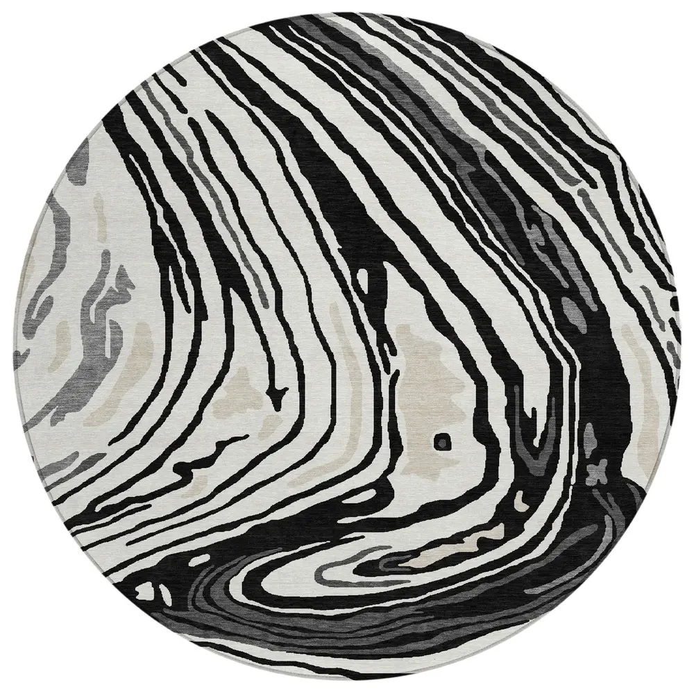 Chantille ACN1051 Black 8' x 8' Rug