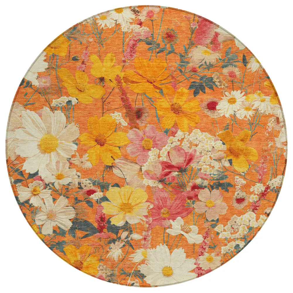 Chantille ACN1510 Orange 8' x 8' Rug