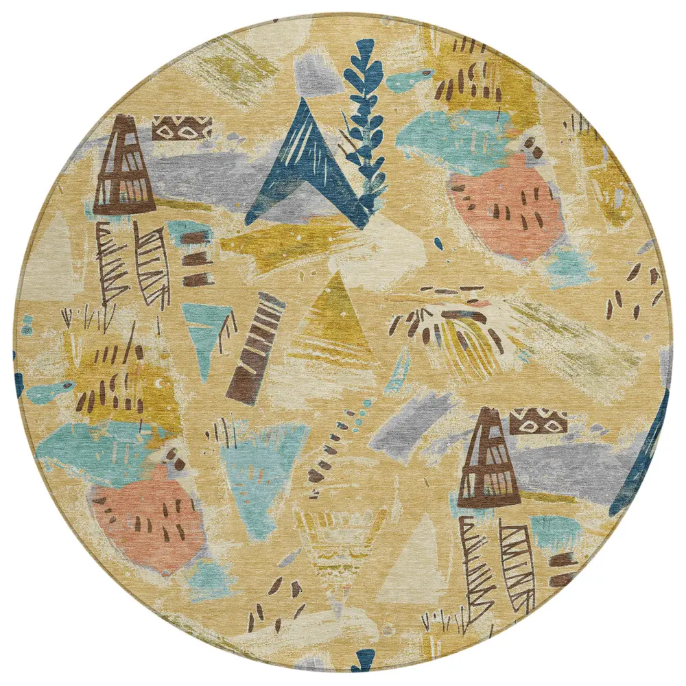 Chantille ACN1574 Gold 8' x 8' Rug