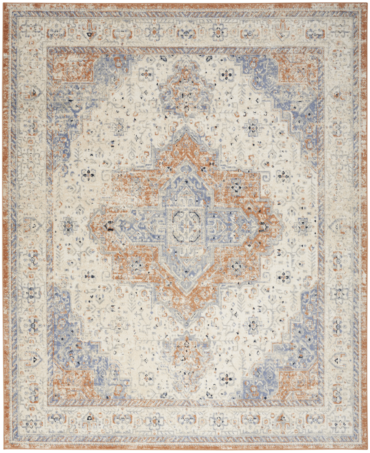 Nourison Essentials Persian 10' x 14' Beige Blue Vintage Rug