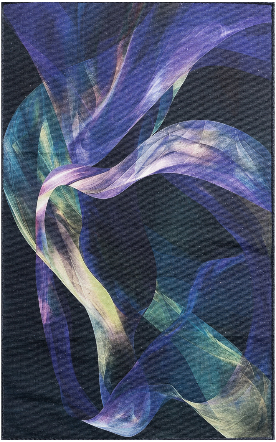 Nourison Washables 3' x 5' Blue Multicolor Modern Indoor Rug