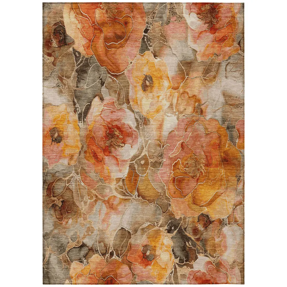 Chantille ACN1859 Orange 3' x 5' Rug