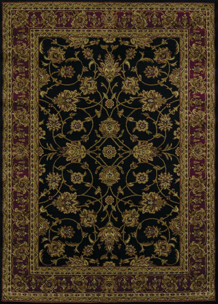 Affinity Reza Black Runner Rug  1'10