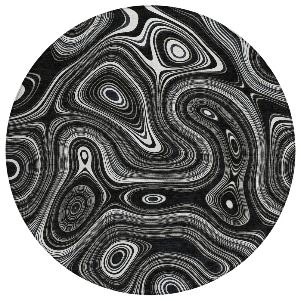 Chantille ACN2097 Black 8' x 8' Rug