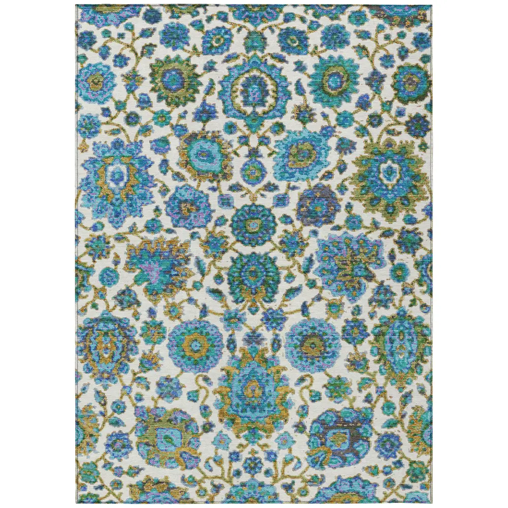 Chantille ACN2187 Aqua 5' x 7'6