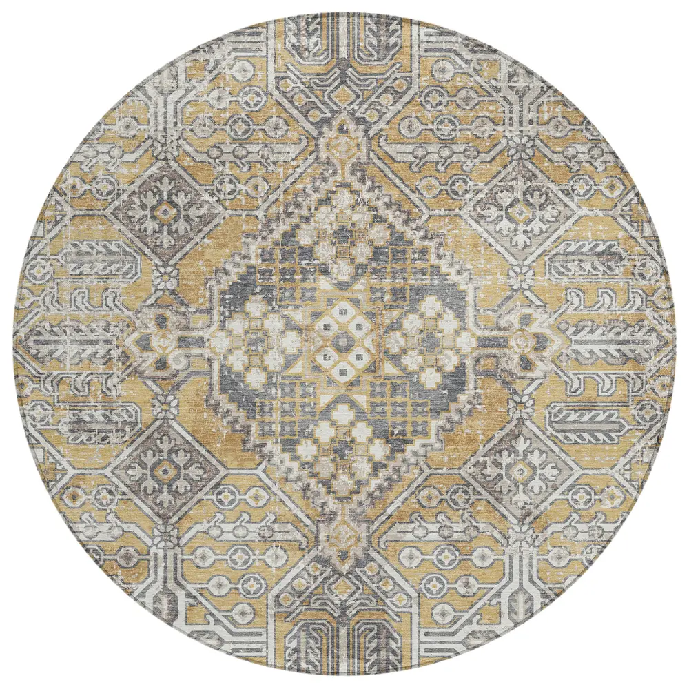 Chantille ACN2197 Gold 8' x 8' Rug